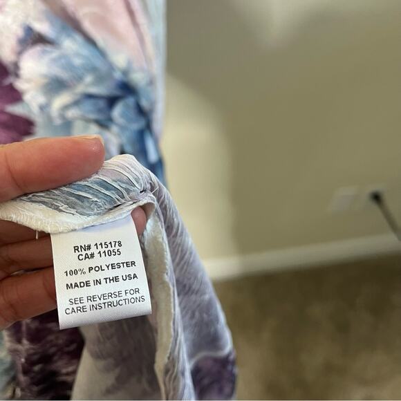 Komarov Corset Back Charmeuse Gown Dress in Bloom Lace Up Back Womens Size XL - Picture 8 of 8